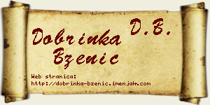 Dobrinka Bzenić vizit kartica